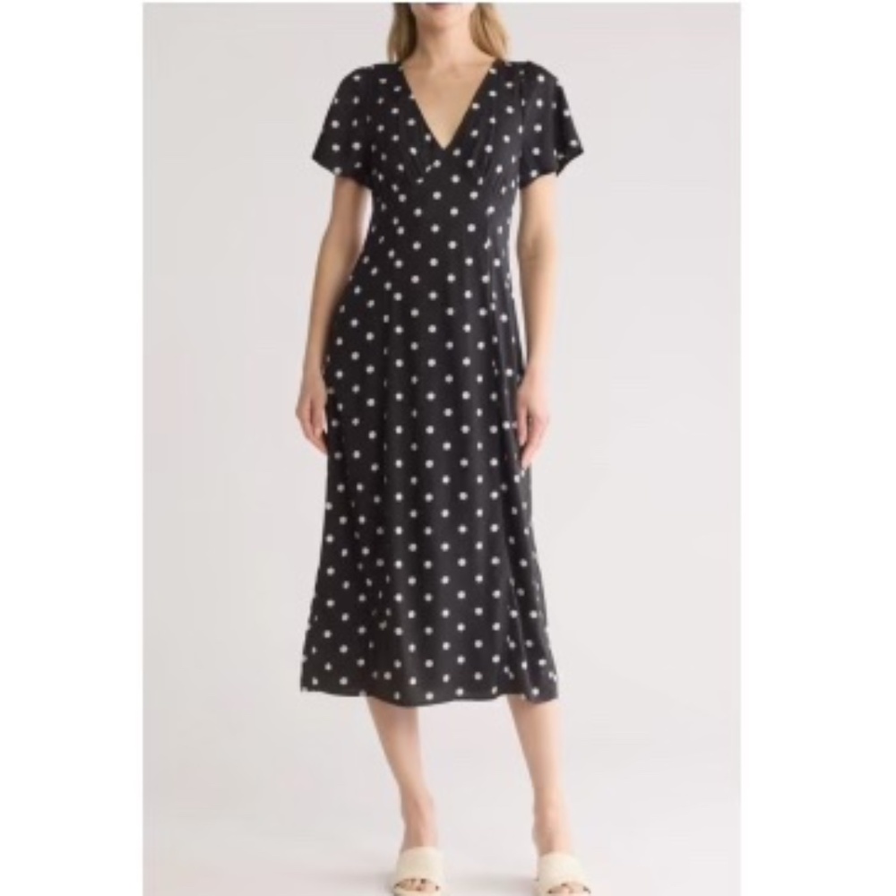 Madewell | Polka Dot Flutter Sleeve Dress